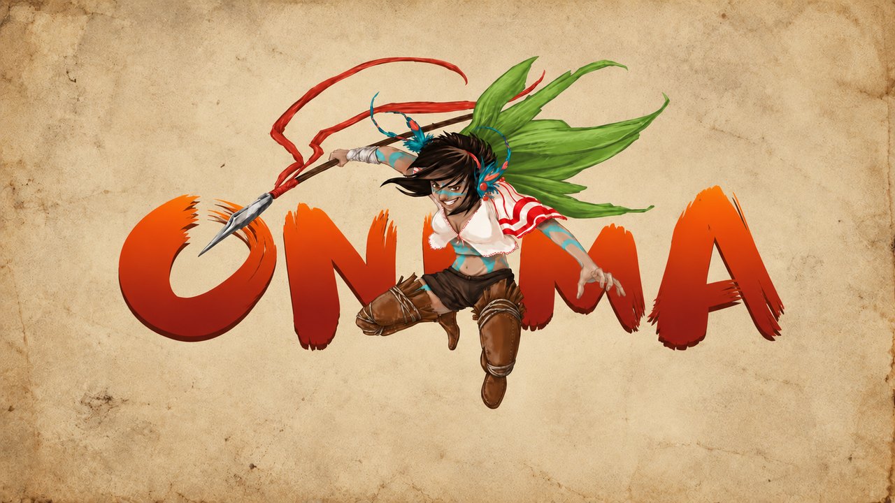 Onima — a winged warrior leaping with a spear in front of the Onima logo
